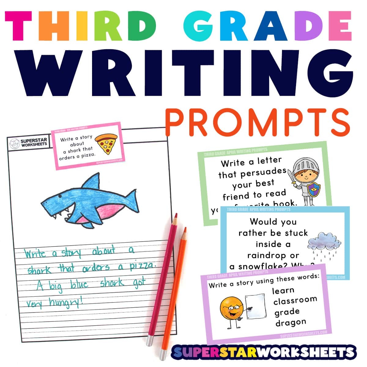 Third Grade Writing Prompts Superstar Worksheets