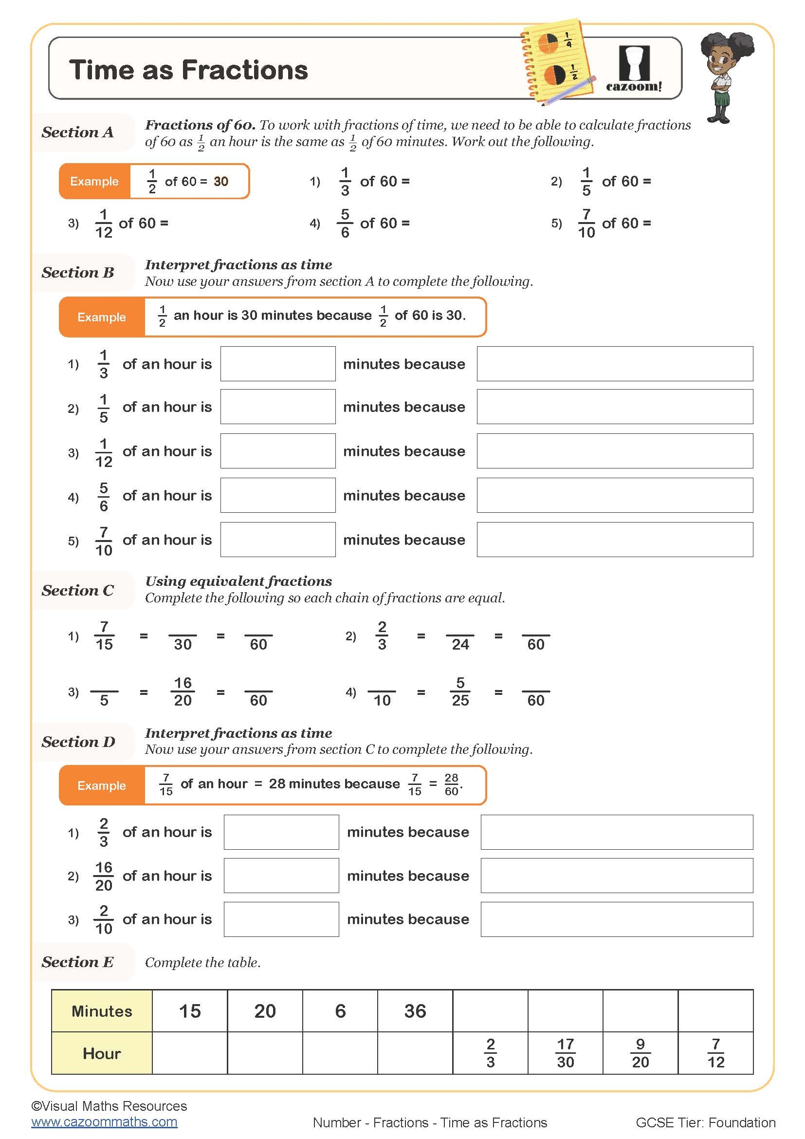 Time As Fractions Worksheet Printable PDF Worksheets Time As Fractions Worksheet Printable PDF Worksheets