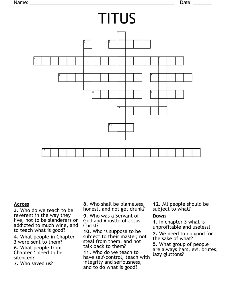TITUS Crossword WordMint