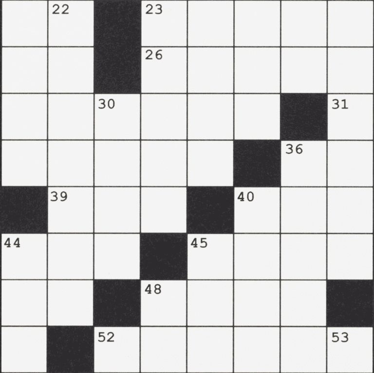Today s Crossword Too Easy Try Solving Down Clues Only WSJ