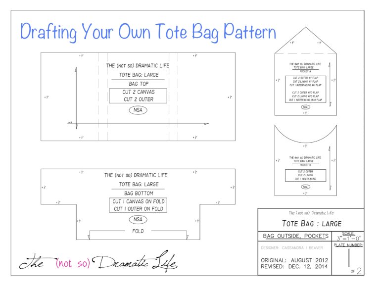 Tote Bag Tutorial Part 2 Creating The Pattern The not So Dramatic Life