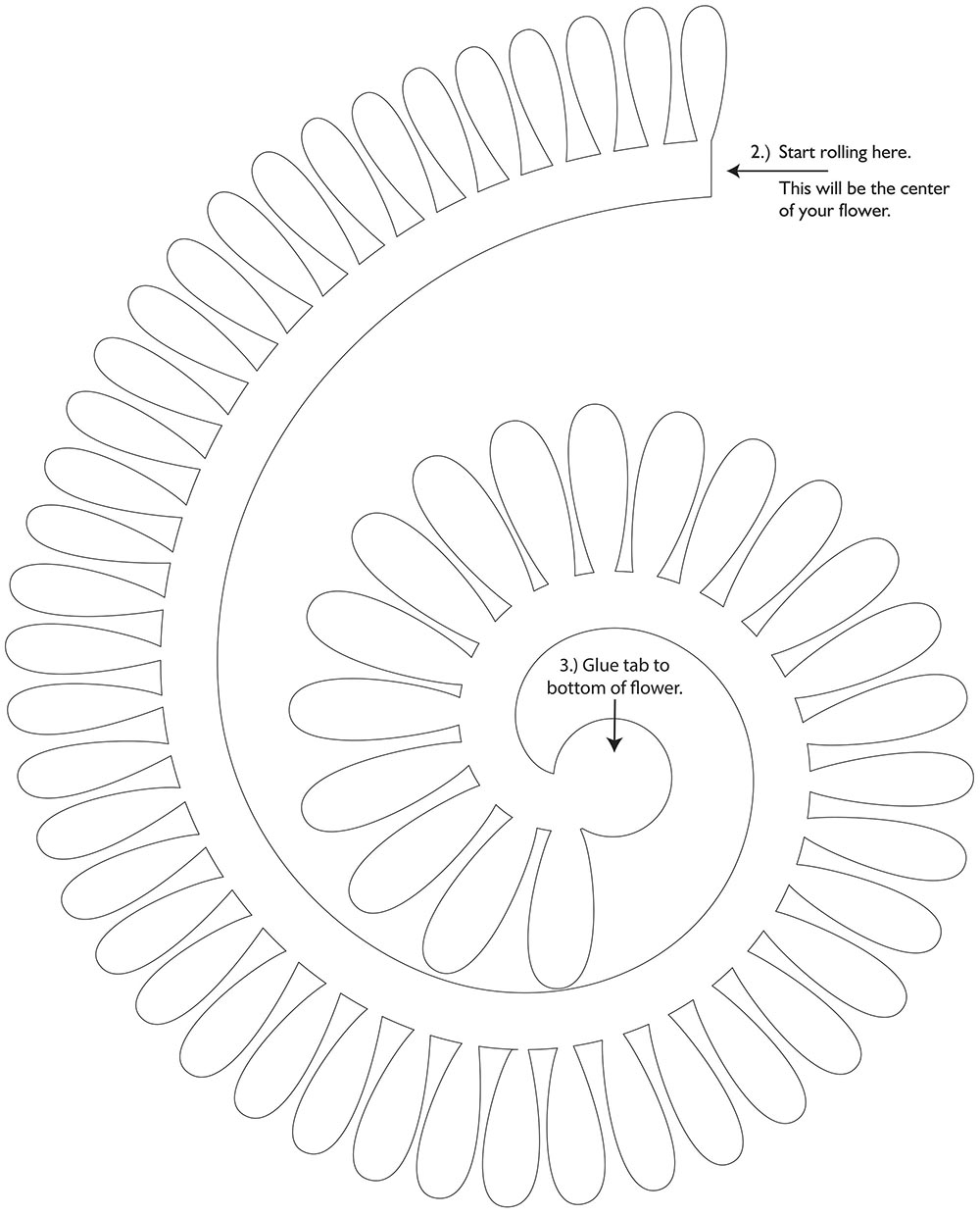 printable rolled paper flower template printable rolled paper flower template
