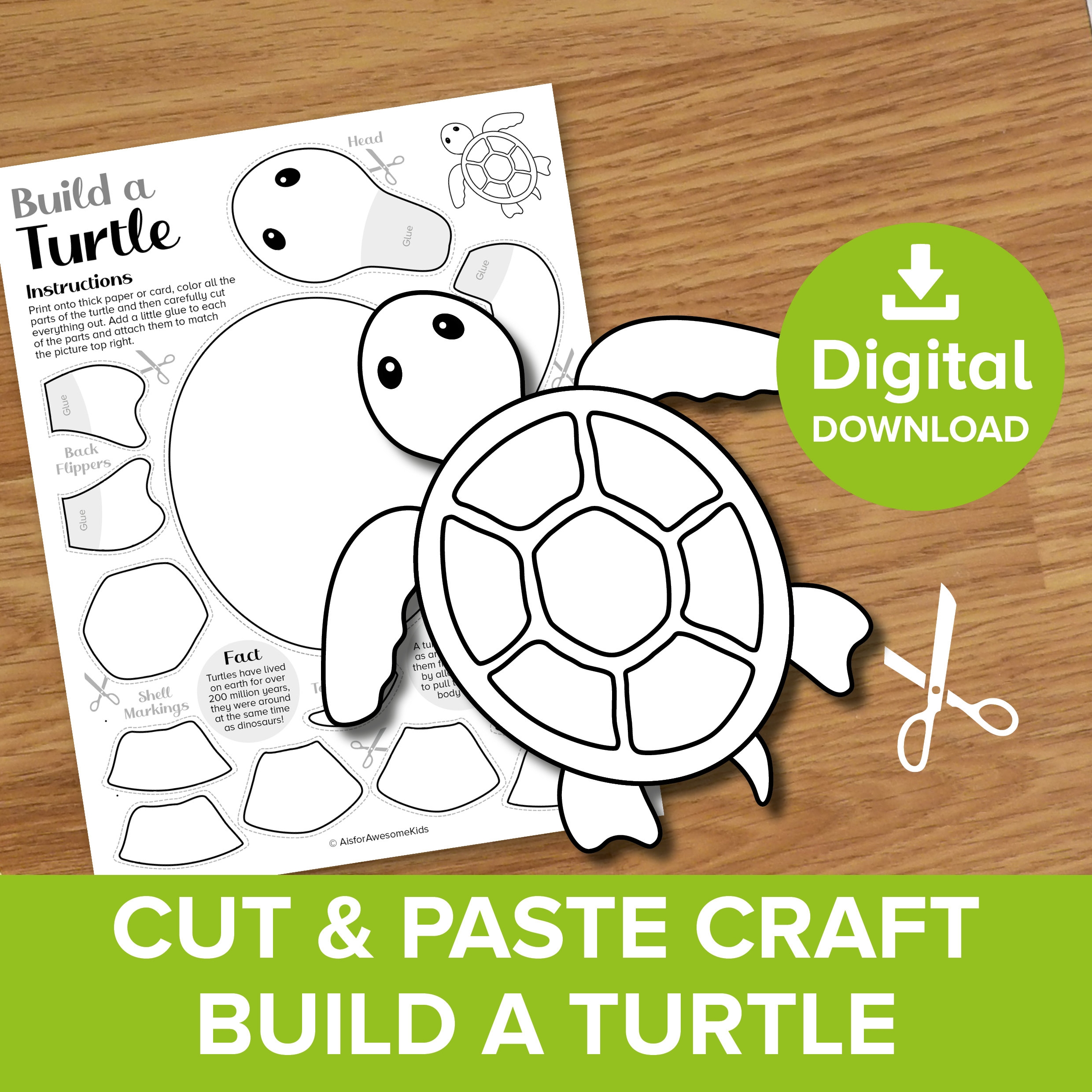 Turtle Cut Paste Craft Printable Spring Color And Build Art Kit Ocean Animals Puppet Model Underwater Sea Creatures Activity Template Etsy Turtle Cut Paste Craft Printable Spring Color And Build Art Kit Ocean Animals Puppet Model Underwater Sea Creatures Activity Template Etsy