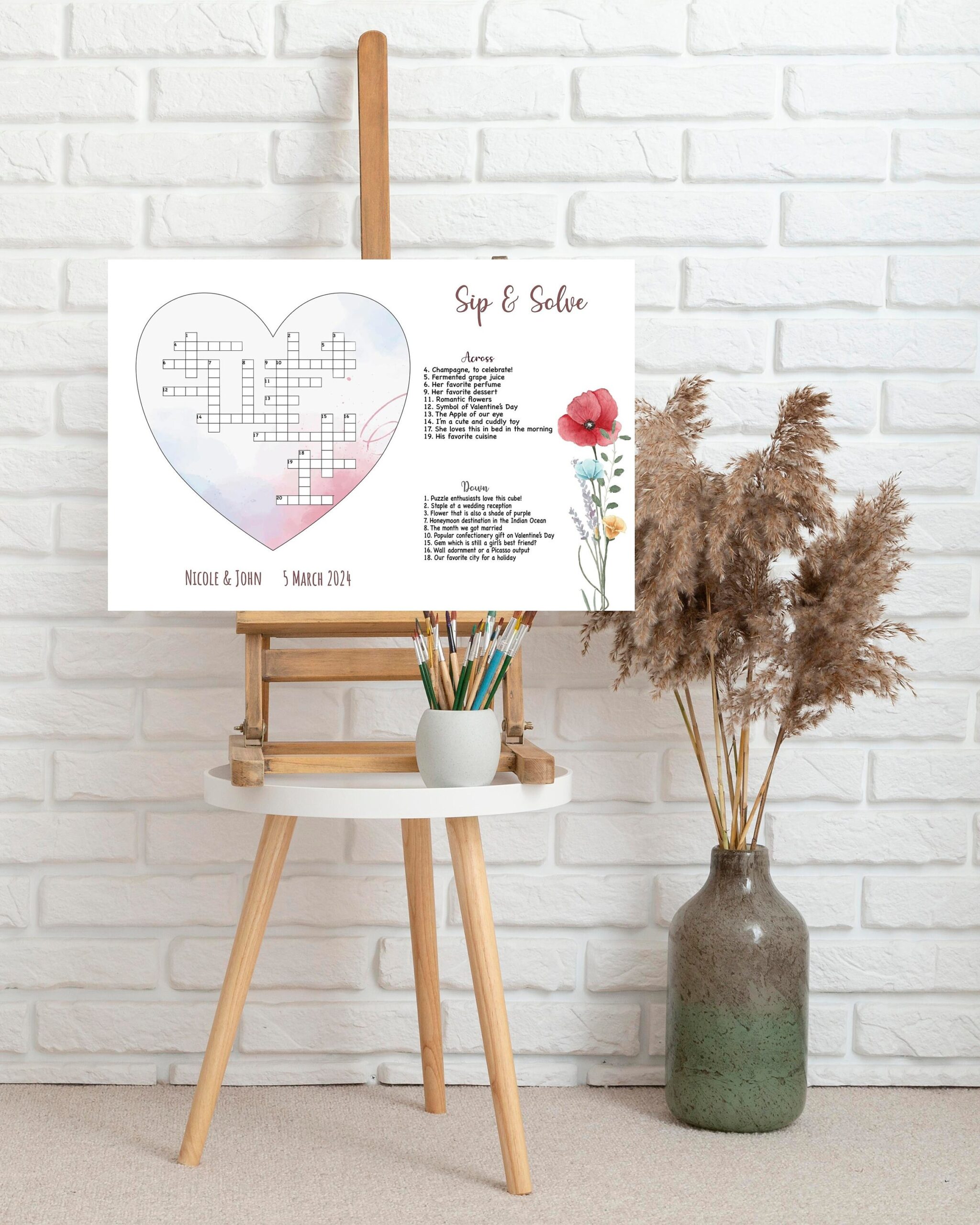 Unique Heart Shaped Crossword Puzzle Add A Personal Touch With Your Own Clues Ideal Gift For Puzzle Lovers Download And Print Item Etsy Unique Heart Shaped Crossword Puzzle Add A Personal Touch With Your Own Clues Ideal Gift For Puzzle Lovers Download And Print Item Etsy