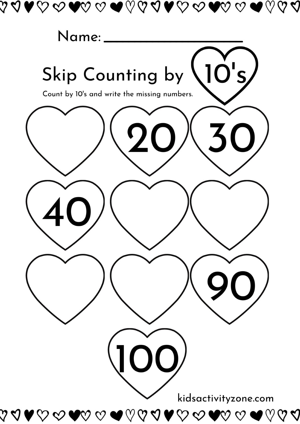 counting by 10 worksheets counting by 10 worksheets