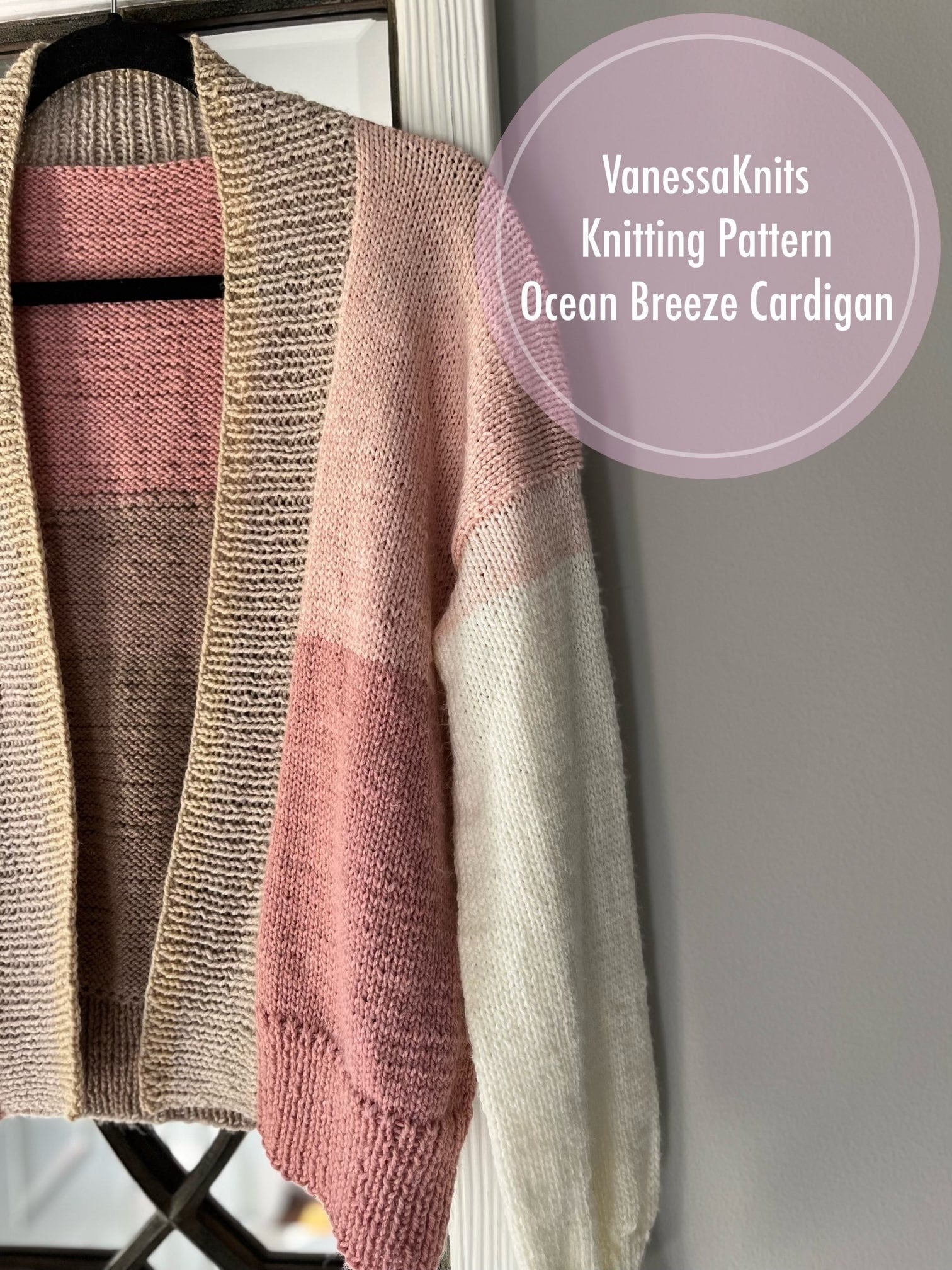 VanessaKnits Knitting PATTERN Ocean Breeze Cardigan Lion Brand Oversized Boxy Mandala Yarn Level Easy VanessaKnits Knitting PATTERN Ocean Breeze Cardigan Lion Brand Oversized Boxy Mandala Yarn Level Easy