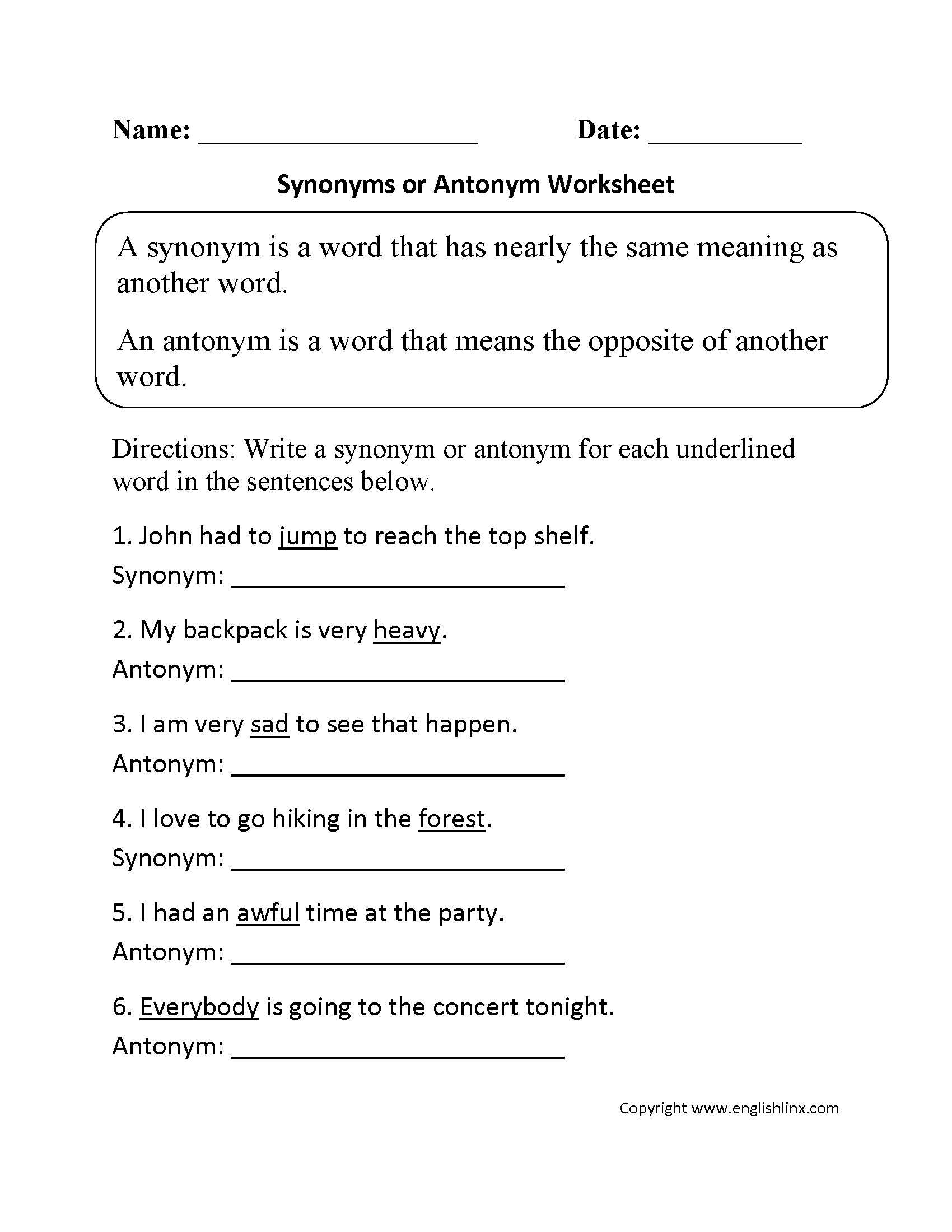 Vocabulary Worksheets Synonym And Antonym Worksheets Vocabulary Worksheets Synonym And Antonym Worksheets