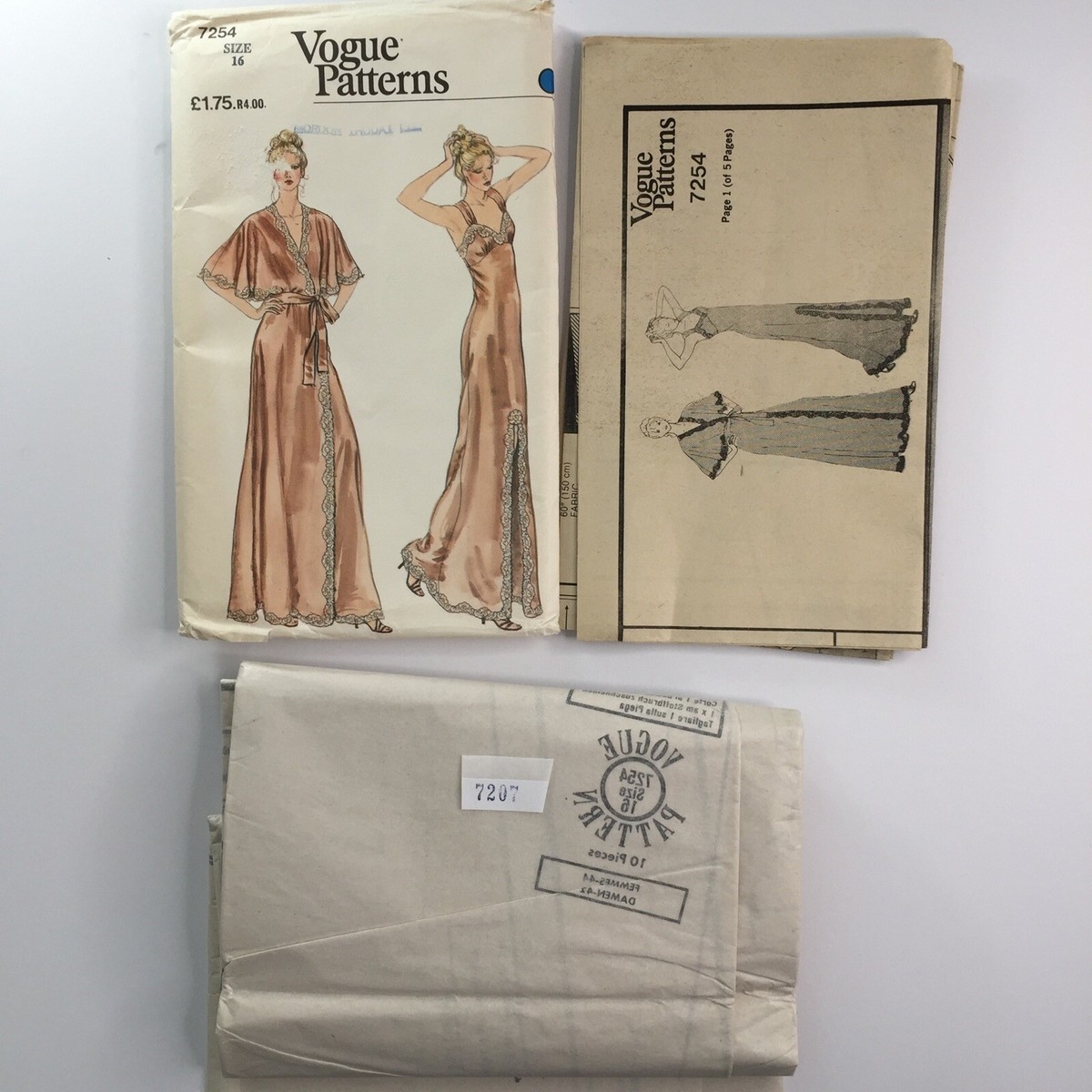 Vogue 7254 Long Night Dress Gown Lingerie Flutter Retro Ladies New Uncut Pattern EBay UK Vogue 7254 Long Night Dress Gown Lingerie Flutter Retro Ladies New Uncut Pattern EBay UK