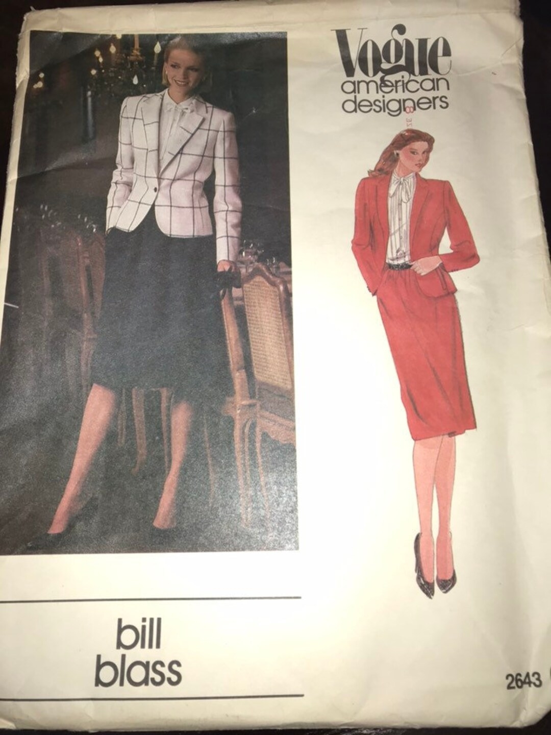 Vogue American Designer Bill Blass Misses Jacket And Skirt Sewing Pattern Size 8 Etsy Vogue American Designer Bill Blass Misses Jacket And Skirt Sewing Pattern Size 8 Etsy