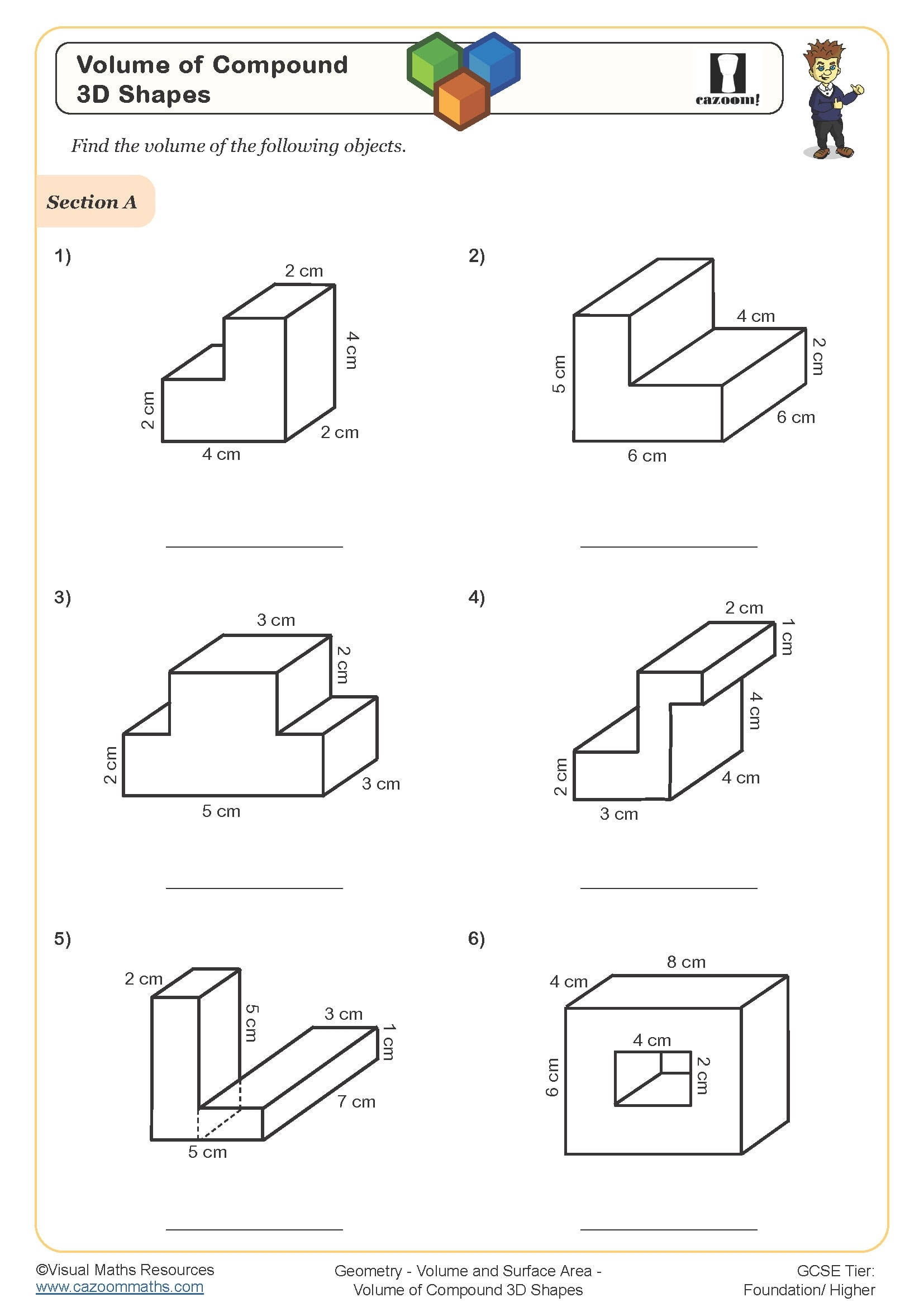 Volume Of Compound 3D Shapes Worksheet Fun And Engaging PDF Worksheets Volume Of Compound 3D Shapes Worksheet Fun And Engaging PDF Worksheets