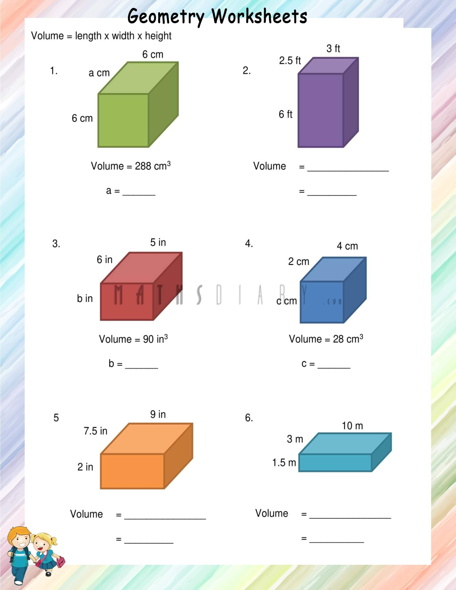 worksheets for volume of a rectangular prism worksheets for volume of a rectangular prism