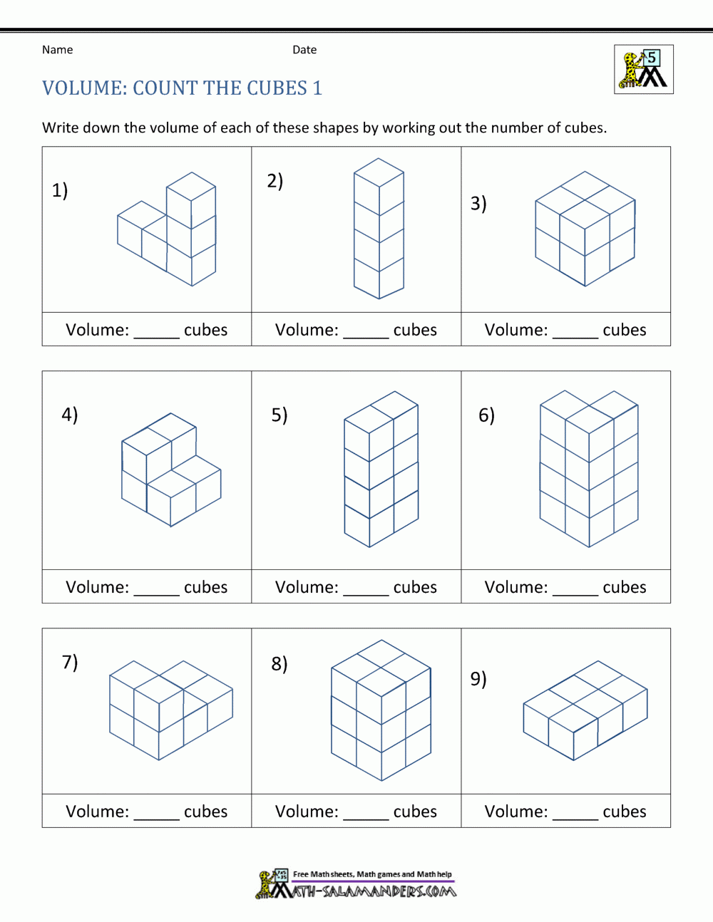 Volume Worksheets Volume Worksheets