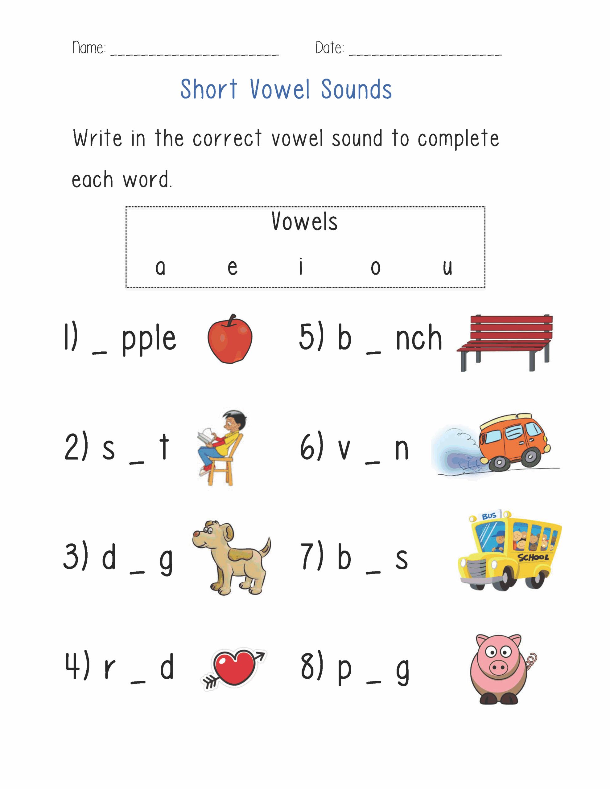 Vowels Worksheets Short Vowel Sounds Worksheet Vowels Worksheets Short Vowel Sounds Worksheet