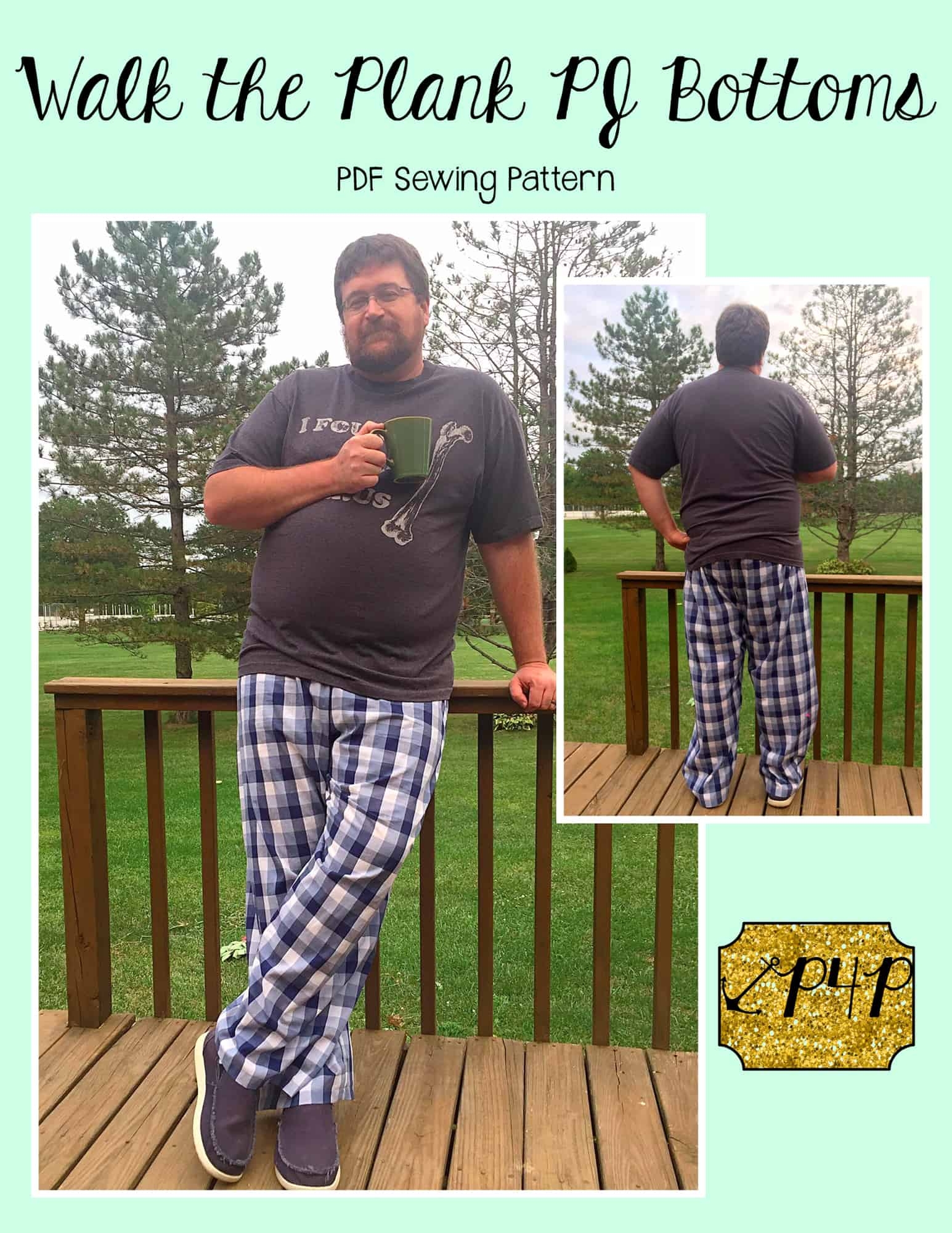 Walk The Plank PJ Bottoms Adult Unisex Patterns For Pirates Walk The Plank PJ Bottoms Adult Unisex Patterns For Pirates