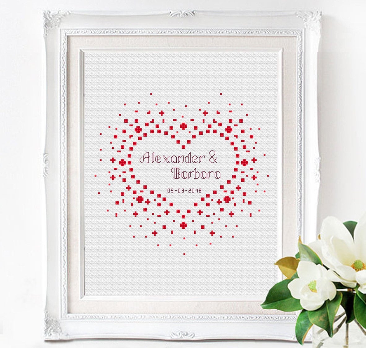 Wedding Modern Cross Stitch Pattern Personalized Gift Love Heart Embroidery Anniversary DIY Gift Digital Instant Download PDF Etsy Wedding Modern Cross Stitch Pattern Personalized Gift Love Heart Embroidery Anniversary DIY Gift Digital Instant Download PDF Etsy