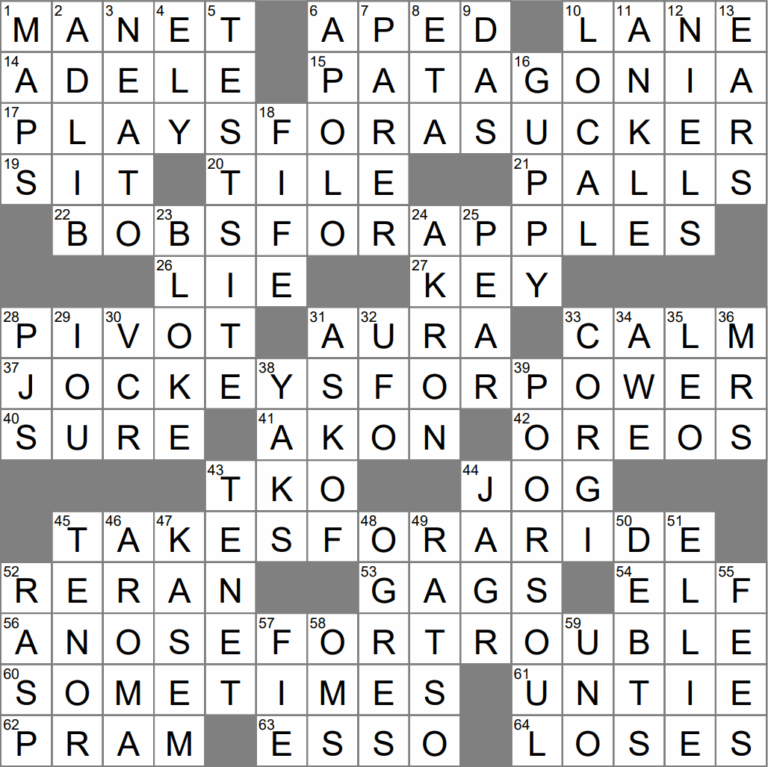 Words To Live By Crossword Clue Archives LAXCrossword