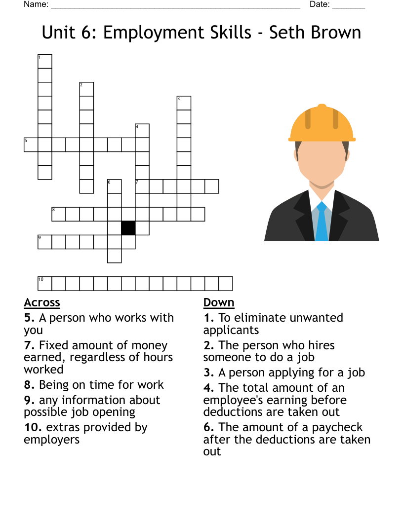 WORK CROSSWORD WordMint WORK CROSSWORD WordMint