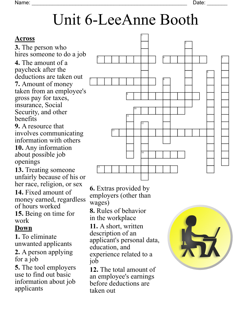 WORK CROSSWORD WordMint WORK CROSSWORD WordMint