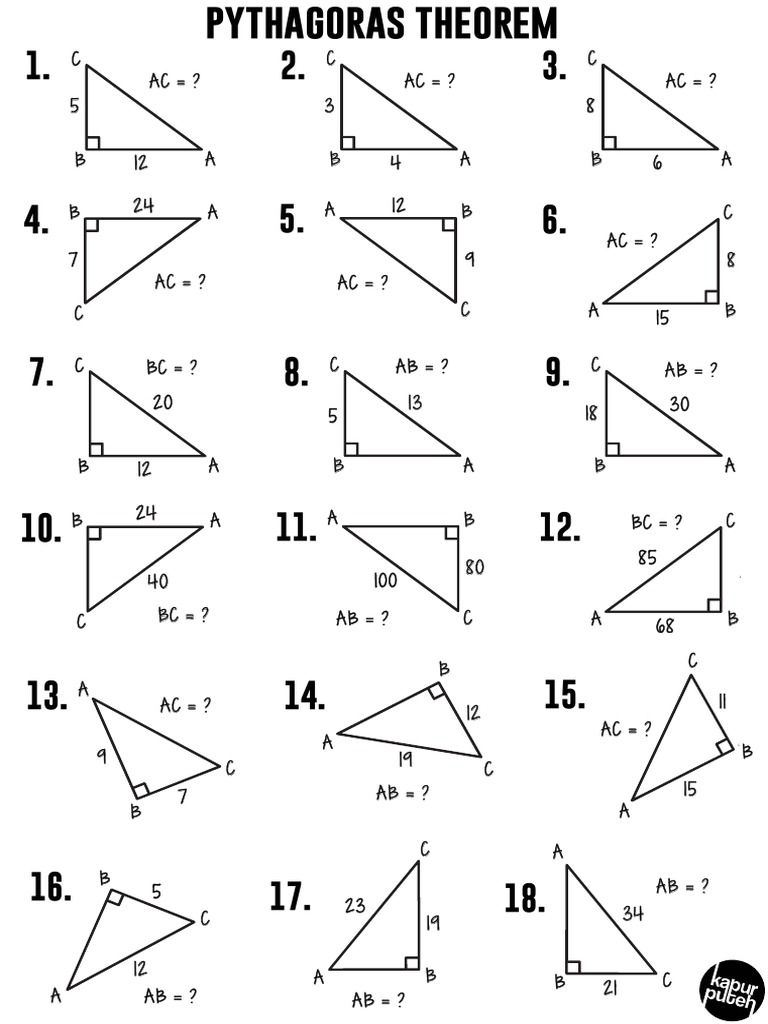 Worksheet Pythagoras Theorem PDF Elementary Geometry Worksheets Library Worksheet Pythagoras Theorem PDF Elementary Geometry Worksheets Library
