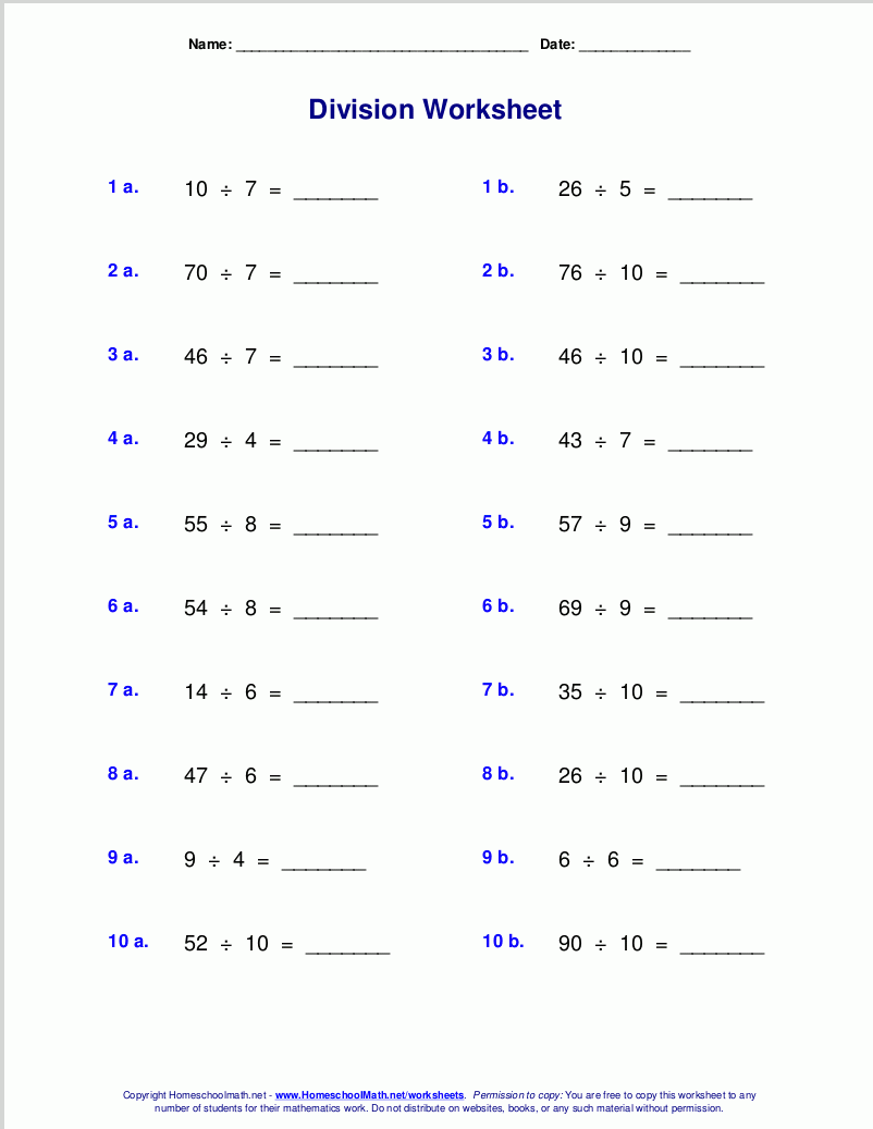 Worksheets For Division With Remainders Worksheets For Division With Remainders