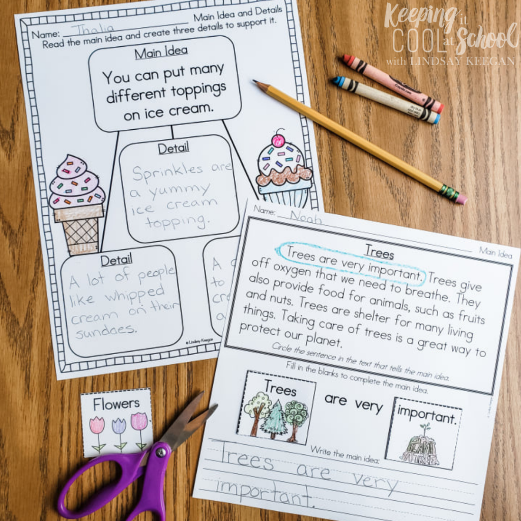 main idea and supporting details worksheets main idea and supporting details worksheets