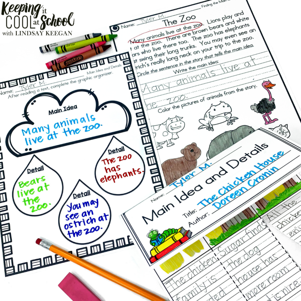 Worksheets For Main Idea And Supporting Details That Work Keeping It Cool At School Worksheets For Main Idea And Supporting Details That Work Keeping It Cool At School