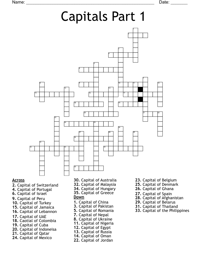 capital of qatar crossword clue