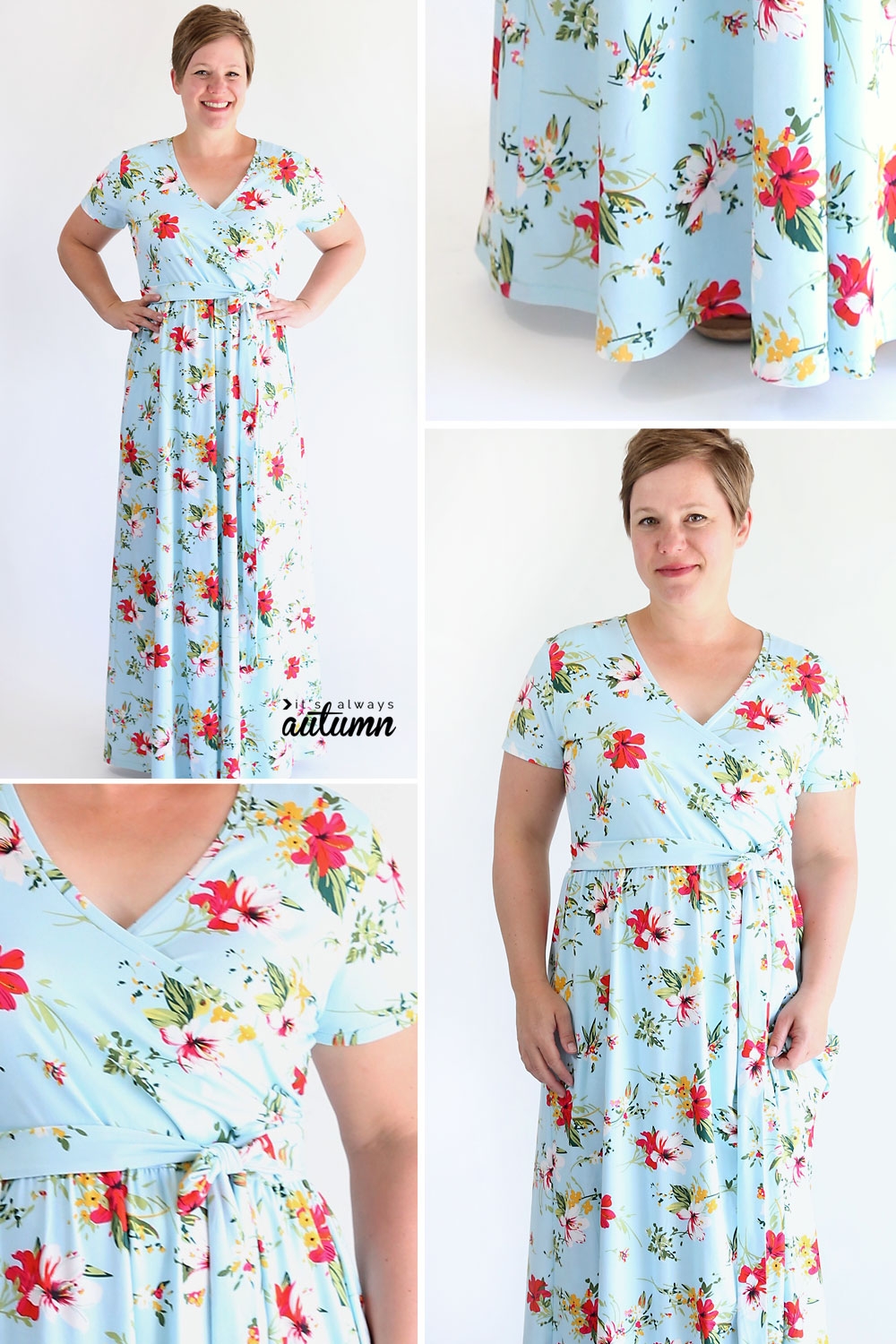 Wrap Top Maxi Dress Sewing Pattern Tutorial It s Always Autumn Wrap Top Maxi Dress Sewing Pattern Tutorial It s Always Autumn