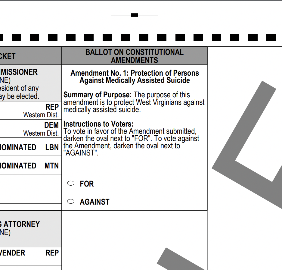 WV Voters Express Confusion In Response To Medically assisted Suicide Ballot Question News Thedaonline WV Voters Express Confusion In Response To Medically assisted Suicide Ballot Question News Thedaonline