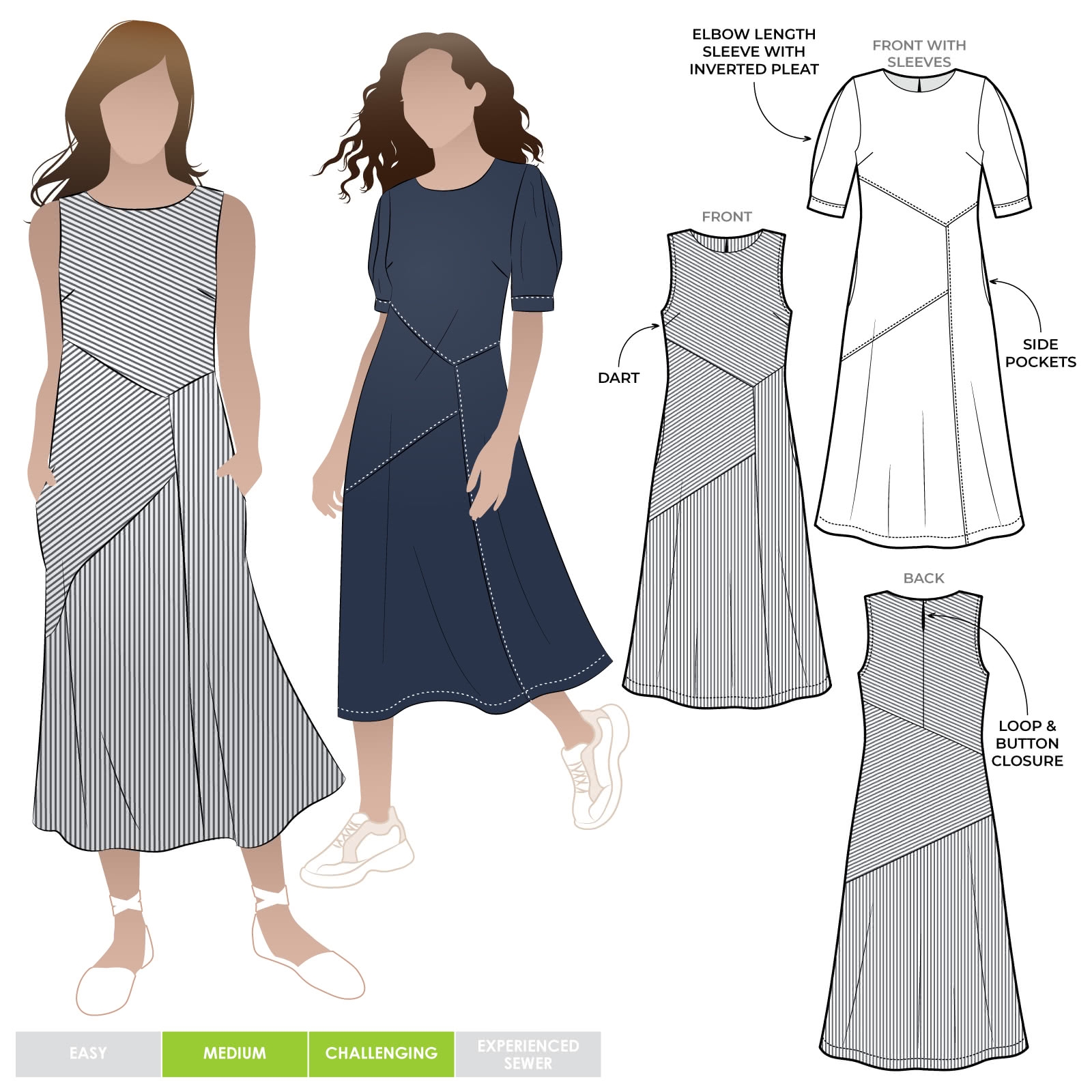Yvette Woven Dress Sewing Pattern Casual Patterns Style Arc Yvette Woven Dress Sewing Pattern Casual Patterns Style Arc