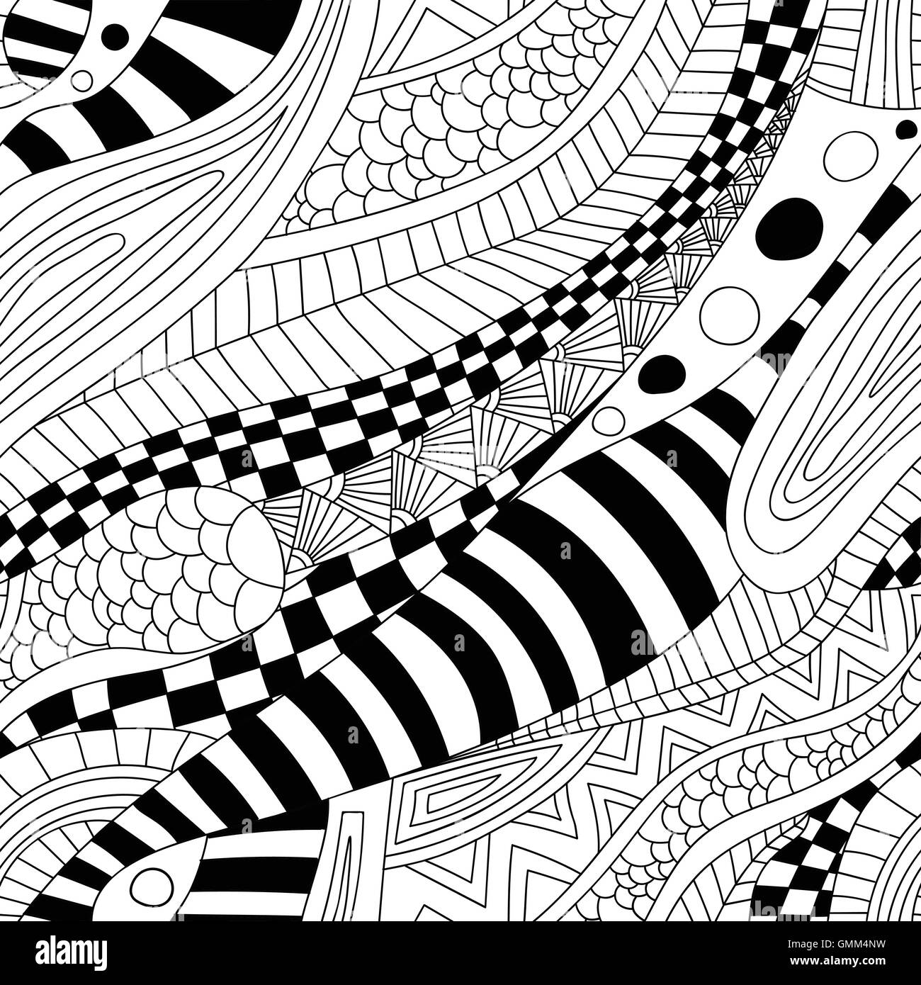 black and white zentangle patterns
