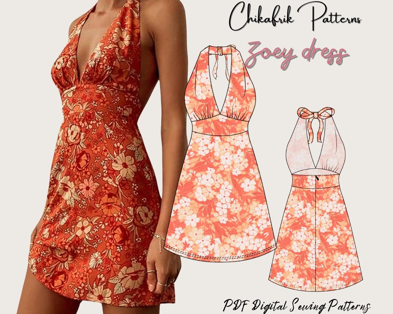 Zoey Dress Pattern Halter Neck Pattern Dress women Summer Dress Sewing Pattern halter Neck Dress PDF Sewing Pattern summer Dress Pattern Zoey Dress Pattern Halter Neck Pattern Dress women Summer Dress Sewing Pattern halter Neck Dress PDF Sewing Pattern summer Dress Pattern